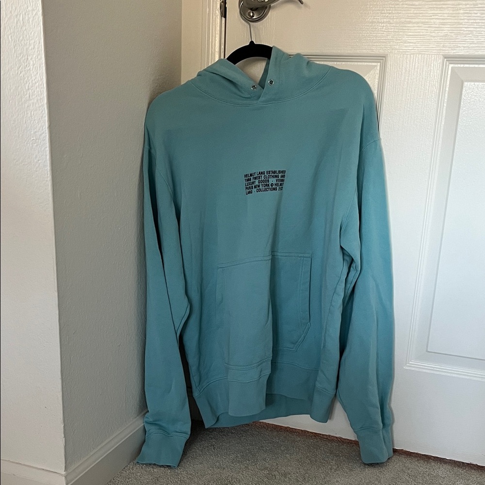 Helmut Lang Distort Blue Hoodie - Picture 3 of 6